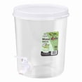 thumbnail image 4 of Distributeur d'Eau Froide Rond en Plastique de 5 L avec Robinet et Couvercle - Pichet de Rangement Résistant à la Chaleur et Peu Encombrant pour Réfrigérateur, Infusion à Froid, Jus de Fruits et Organisation de Cuisine – Durable, Facile à Nettoyer pour la Maison, 4 of 6