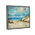 thumbnail image 3 of Abstract Beach Sky Landscape Landscape Painting Luster Gray Framed Art Print Wall Art, 3 of 6