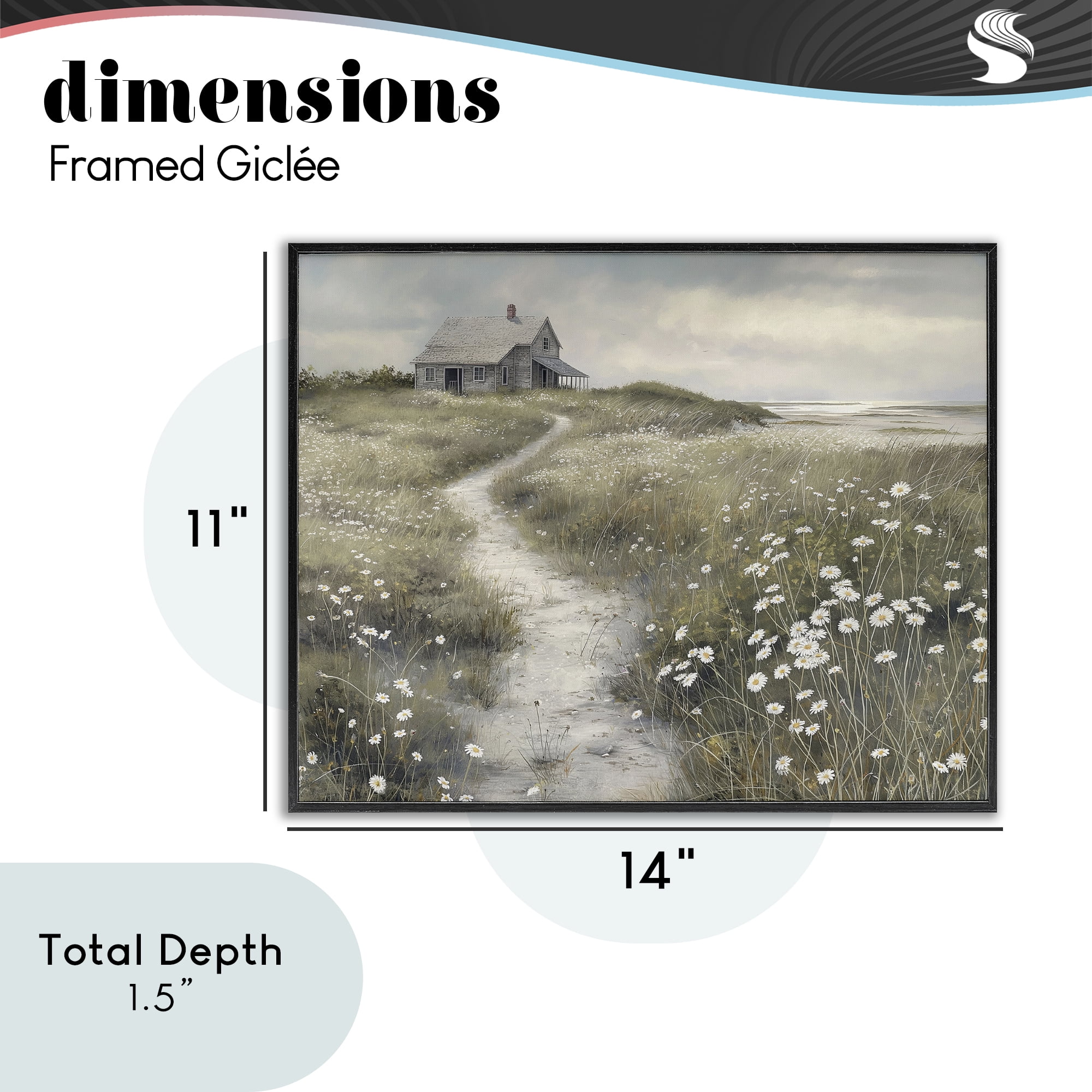 Stupell Industries Pathway To Coastal Cottage Black Framed Giclee Art, design by Imagine It Images