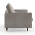 thumbnail image 2 of Pemberly Row Contemporary Performance Velvet Arm Chair in Silver, 2 of 4