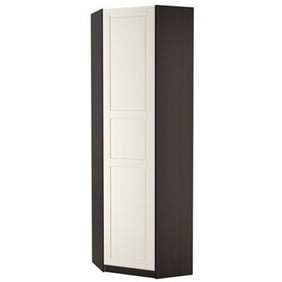 Ikea Corner Wardrobe Black Brown Bergsbo White 63838 22320 1018