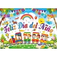 thumbnail image 2 of Feliz Dia Del Niño Backdrop Colorful Mexican Children's Day Photography Background Student School Classroom Mexico Children's Day Party Decorations Banner Photo Booth Props, 2 of 2
