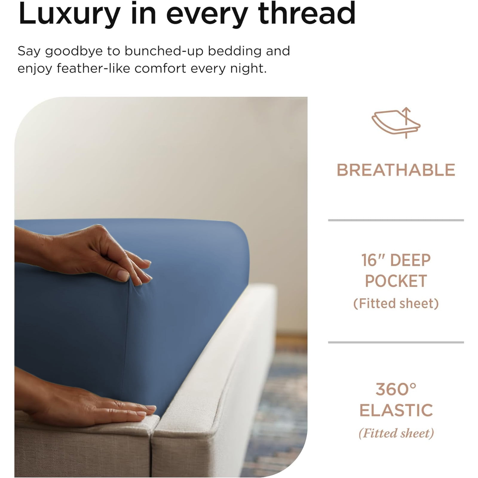 Muecwrye Bedding Comforter Sets, Queen Sheet Set,Washable Cotton Sheets, King Size Comforter Set, Twin Mattress Protector, Standard Size Set of 4 (1 Duvet Cover, 1 Bed sheet, 2 Pillow Covers)