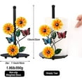 thumbnail image 4 of Sunflower Kitchen Paper Towel Holder - Yellow Home Kitchen Decor Accessories - Black Metal Farmhouse Large Towel Stand for Countertops - The Butterfly Lovers, 4 of 5