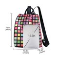 thumbnail image 3 of FORMRS Women's Travel Backpack Purse Anti-Theft Hidden Pockets Casual Shoulder Bag, Colorful Block Pattern, 3 of 7