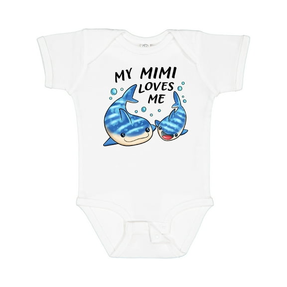 Inktastic My Mimi Loves Me- whale shark Boys or Girls Baby Bodysuit