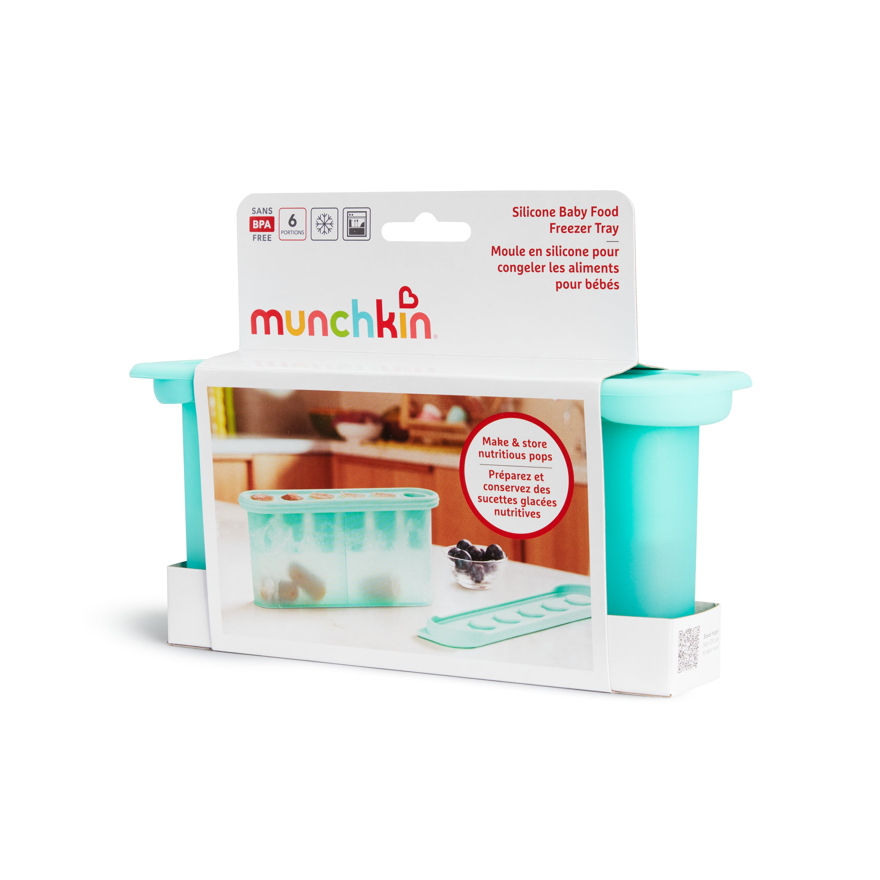 Munchkin® Silicone Baby Food Freezer Tray, Mint