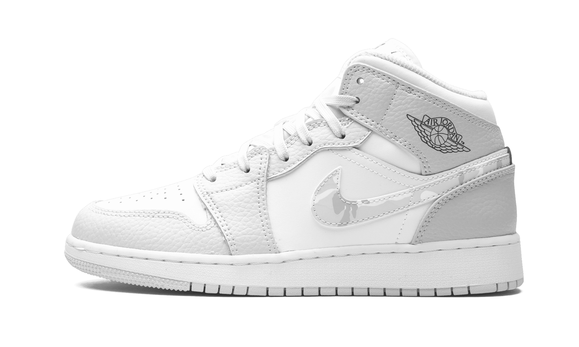 Jordan 1 mid gs grey white camo Air Jordan 1 Mid SE White Field Silver now available at  main image 2