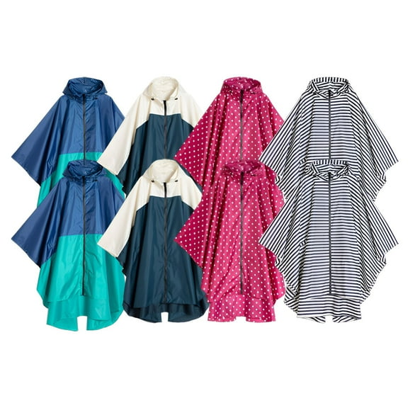 TELOLY 4Pcs Rain Coats for Women,Windproof Drawstring Feature Rain Jacket Women,Enhances Protection Raincoat for Women,Style2