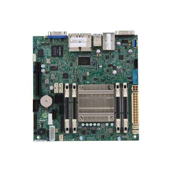 Supermicro A1SRI-2758F Motherboard - Intel Atom Processor C2758 - Socket FCBGA 1283 - DDR3 1600MHz PCIE SATA Mini ITX