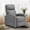 No massage-Gray, variant on GIANNA Faux Leather Recliner Chair with Push Back and Lumbar Support, Overstuffed Living Room Reclining Sofa, Black