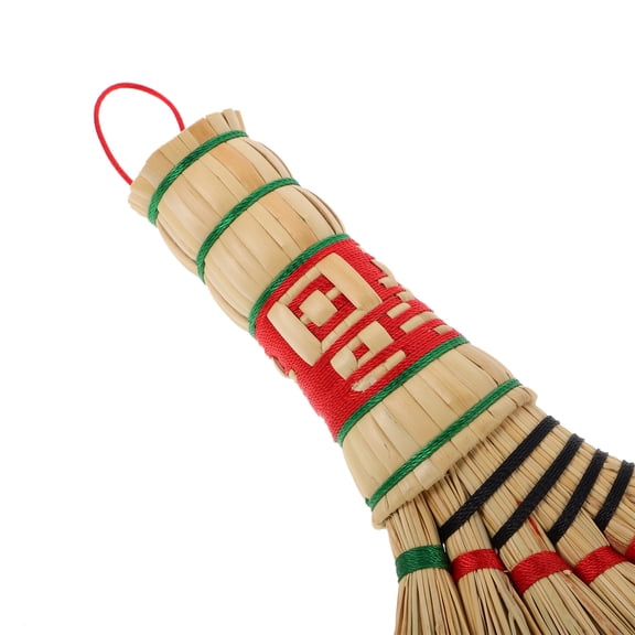 ELAYARD Handmade Sorghum Straw Indoor Broom, Compact Multi-Purpose Vintage Style with Natural Materials