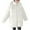 White, variant on XFLWAM Womens Puffer Jacket Full Zip Quilted Hooded Bubble Coats Padded Jacket Long Sleeve Winter Warm Coat with Pocket L