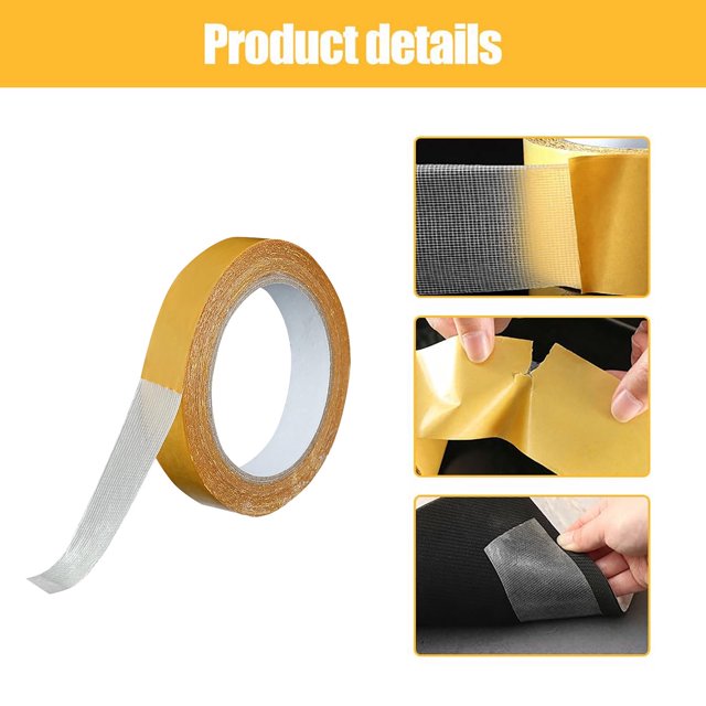 Strong Tape for DIY Crafts - Heavy Duty Double Fiber Mesh Tape - Clear Double Stick Tape for Home Projects and