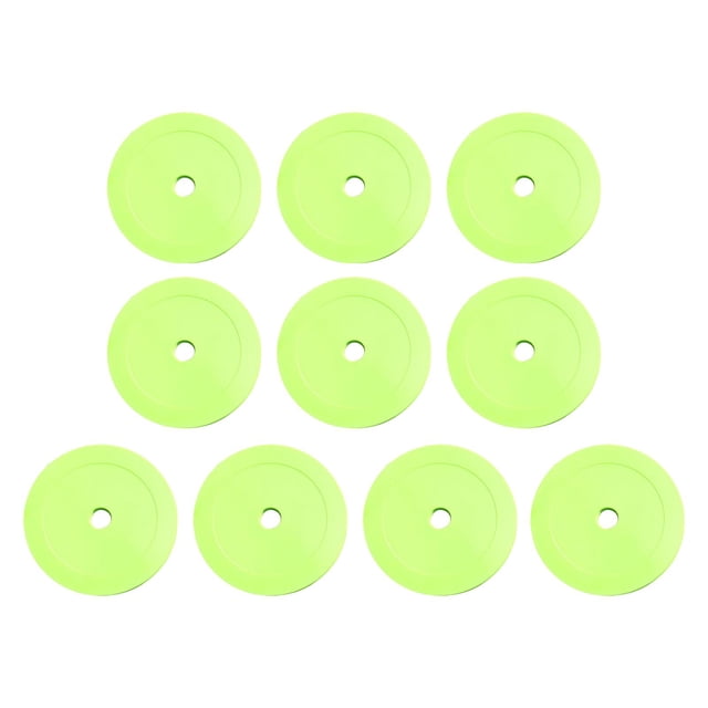 Almencla 10Pcs Flat Cones Non Slip Training Markers for Boxing Baseball Soccer Green