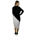 thumbnail image 4 of Women's Midi Length Color Blocked Comfy Dress, 4 of 7