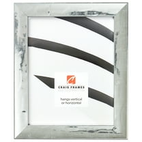 Craig Frames Allure, 4x6 inch Picture Frame, Distressed French Silver