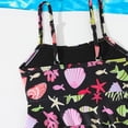 thumbnail image 5 of Girls Swimsuit Cutout Bathing Suit Two Piece Swimsuits for Teen Girls Tankini Swimwear Set High Waisted 11-15 Years,Black, 5 of 6