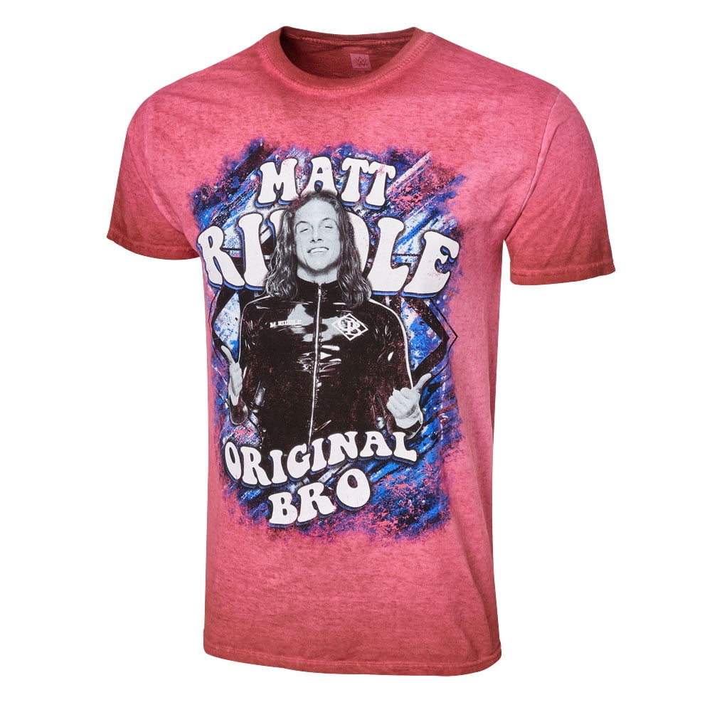 Official Wwe Authentic Matt Riddle Original Bro Mineral Wash T Shirt Red Small Walmart Com Walmart Com