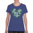 thumbnail image 2 of Floral Heart Graphic Women's T-shirt, 2 of 3