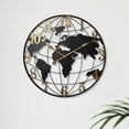 thumbnail image 2 of Industrial Retro Iron 3D Map Wall Clock with Creative Digital & Pointer Display, 24-Hour Indicator, Sweep Second Motor – Stylish Compact Decor (61.5*5*60.5cm) for Home, Office, Public Spaces, 2 of 6
