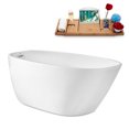 thumbnail image 2 of 67" Streamline N1782CH Soaking Freestanding Tub and Tray With Internal Drain in Polished Chrome, 2 of 8