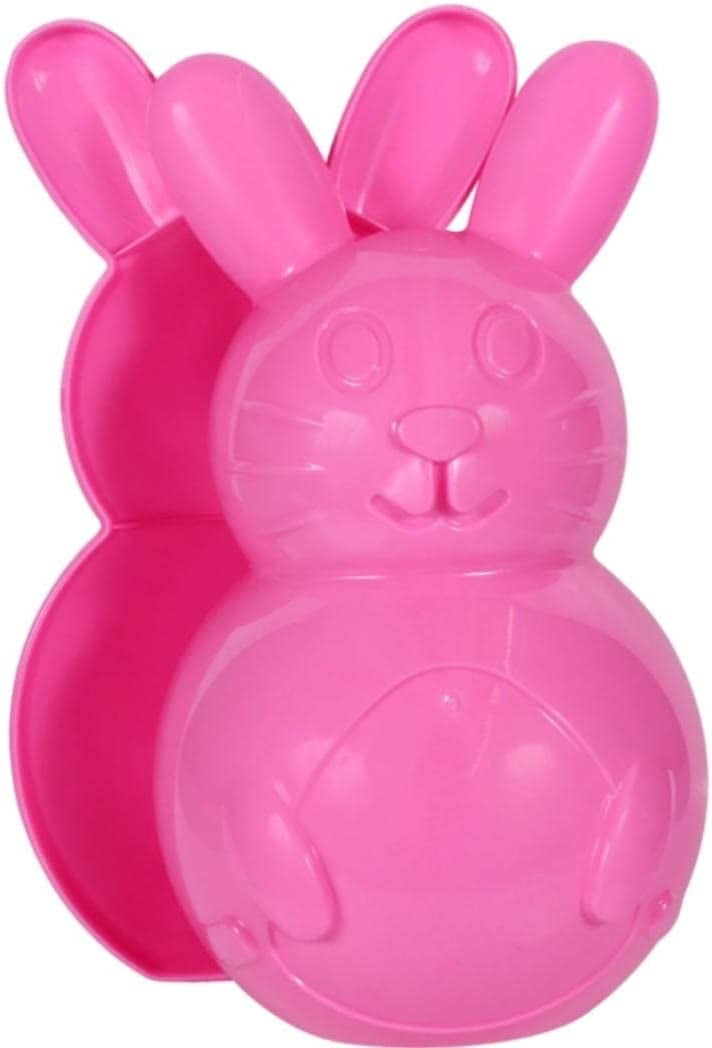 Easter Bunny Fillable Container Bunny Shaped 10 inches (4pcs) Set of 4 Colors Blue Yellow Pink & Purple Perfect for Easter Spring Basket Fillers Easter Eggs Hunt Basket Stuffers