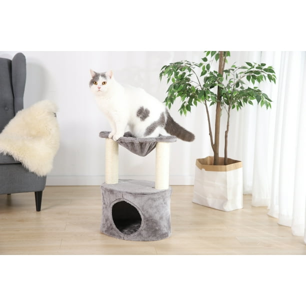 Vibrant Life 2Level MultiFunctional Cat Tree Condo, Gray, Medium, 20