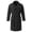 Black, variant on Hulanddfd Mens Coat Double Breasted Belted Trench Coat, Long Windbreaker with Pockets & Button Cuffs, Elegant Outerwear