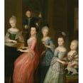 thumbnail image 3 of Johann Gottlieb Becker 15x16 Black Modern Framed Museum Art Print Titled - Portrait of Count Johann Casemir from Schlieben and His Five Daughters, 3 of 5