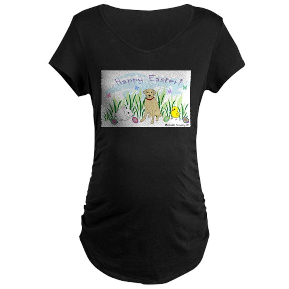 CafePress - Yellow Lab Maternity Dark T Shirt - Maternity Dark T-Shirt