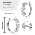 thumbnail image 5 of Lancharmed Silver Plated Cute Earrings for Womens,Triple Star Zircon Earring Galentines Gifts, 5 of 7