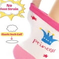 thumbnail image 4 of Anti Slip Toddler Socks Girls Cartoon Crew Non-Slip Socks With Grips For 6-12 Month Infant Baby 1-7 Years Kids, 4 of 5