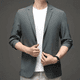 thumbnail image 4 of Traje de verano de seda de hielo de estilo occidental para hombre, ropa informal ultrafina para protección solar, chaqueta ligera de una sola pieza para primavera y otoño, 4 of 5