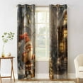 thumbnail image 2 of Gnomes Christmas Tree Blackout Curtains | Light Blocking Print Window Curtains, Xmas Snowflake Winter Farmhouse Thermal Insulated Window Drapes for Living Room Kitchen (2 Panels, 104"W x 52"L), 2 of 7