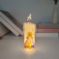 thumbnail image 1 of hengsof Christmas Flameless Candles, LED Flickering Battery Pillar Candles Santa Snowman Pattern, Festival Winter Party Decoration, 1 of 5