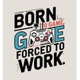 thumbnail image 5 of Born To Game, Forced To Work Adult Black Long Sleeve Hoodie-Medium, 5 of 6