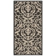 thumbnail image 3 of Safavieh Courtyard Dara Damask Indoor/Outdoor Area Rug, Black/Sand, 5'3" x 7'7", 3 of 13
