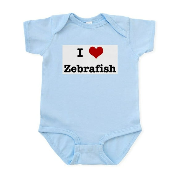CafePress - I Love Zebrafish Infant Bodysuit - Baby Light Bodysuit, Size Newborn - 24 Months