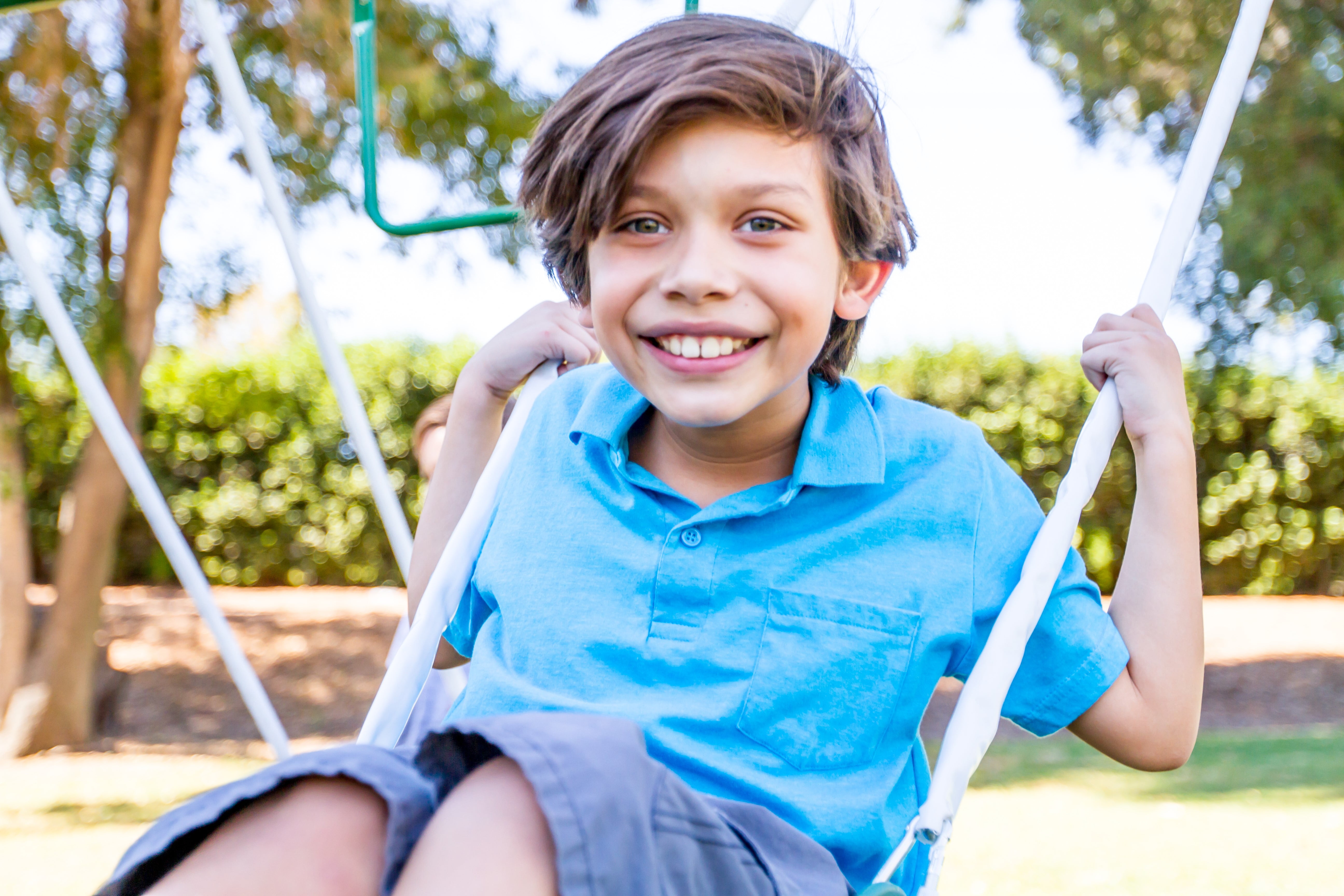 Metal Swing and Slide Set Playground Kids Play Outdoor Fun Exercise