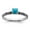 Turquoise, variant on Fine Jewelry 925 Sterling Silver Antiqued Black Agate Ring for Women Size 9
