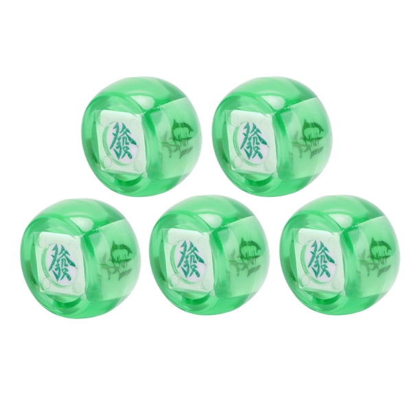 Dados de dirección del viento Mahjong, 5 uds., este, suroeste, norte, esfera, juego de entretenimiento, dados, verde transparente YUNYI BRAND Deportes