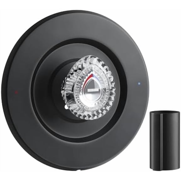 Matte Black Shower Trim Kit, Compatible with Moen T470 31661SN Shower Trim Kit and Tub/Shower Trim, for Moen 1225 Trim Kit, Includes Escutcheon, Tubes, Shower Handle and Screws