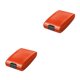 thumbnail image 1 of Matsuzay Tarjetero Cartera Bloqueo multifuncional Bolsa de dinero Interior corto Antirrobo Tarjeta de visita Monedero para hombres Mujeres Naranja 2piezas, 1 of 6