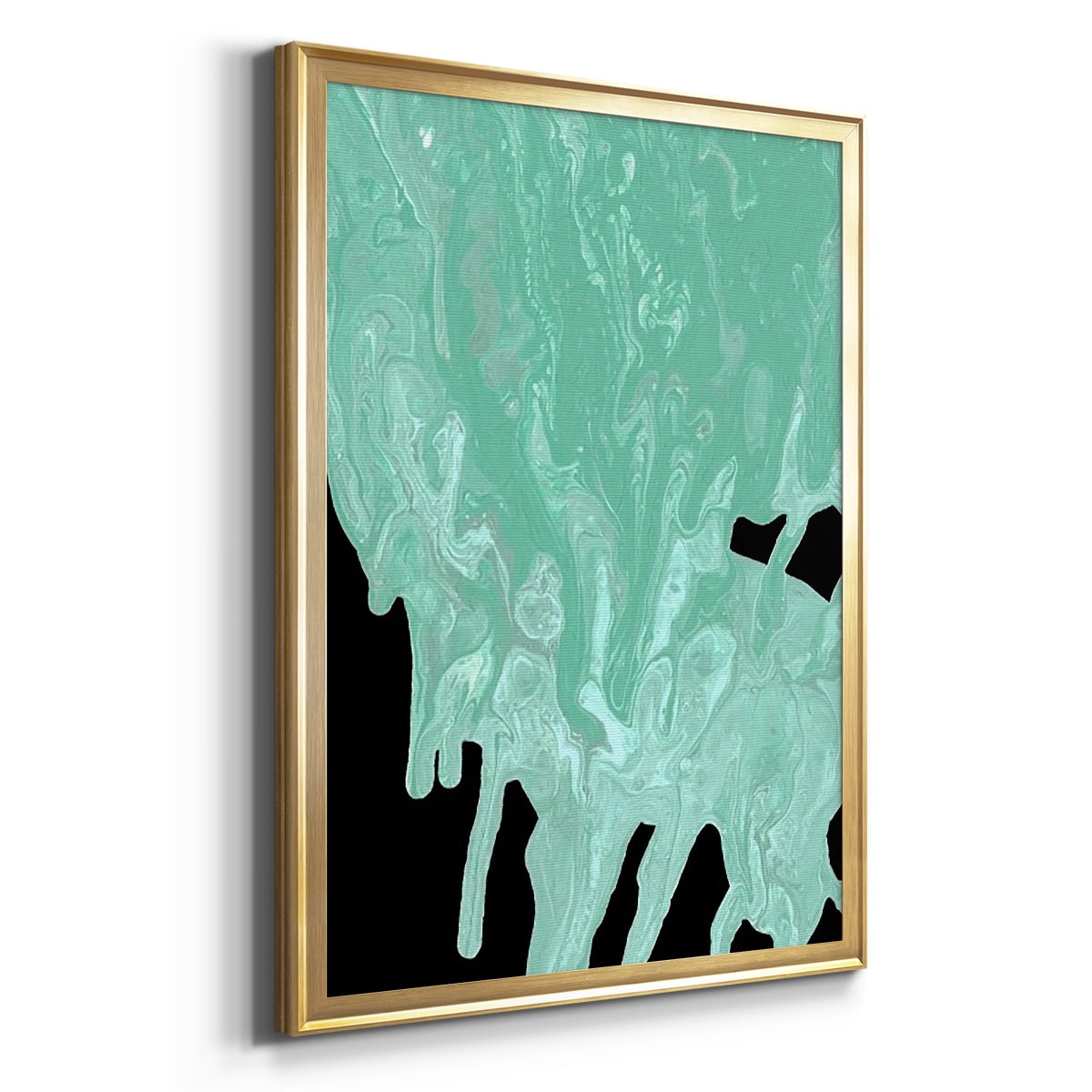 Teal Cascade I Premium Framed Print, in Gold, Black, or Silver - Ready to Hang