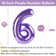 thumbnail image 2 of Globo Yeodong número 6 morado de 40 pulgadas para sexto cumpleaños, 2 of 7