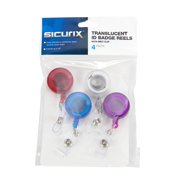 Baumgartens Sicurix Translucent ID Card Reels, Belt Clip