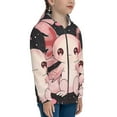 thumbnail image 5 of Sikiie Cute Axolotl Sakura Blossoms Zip Up Hoodie Teenage, hoodies for Teenage, Zipper Sweatshirt Jacket for Daily, Traveling-Medium, 5 of 6