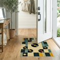 thumbnail image 2 of ODIKA 2'x3' Washable Samll Area Rug Non-Slip, Low Pile Vinyl Music Vintage Album Grid Abstract Equalizer Record Minimalist for Entryway, Kitchen, Laundry Room, 2 of 7
