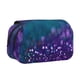 thumbnail image 1 of Disketp Purple and Green Glitter Estuche de Lápices de Doble Capa con Tapa Abatible y Cremallera, Organizador Escolar para Adolescentes y Adultos, 1 of 7